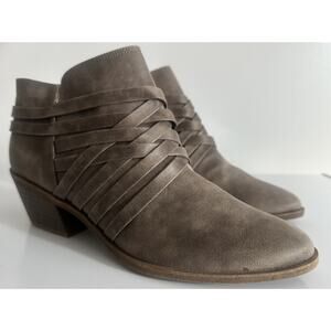 LifeStride Women's Gray Ash Prairie Booties Taupe Shoes Sz 8.5